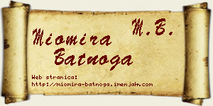 Miomira Batnoga vizit kartica